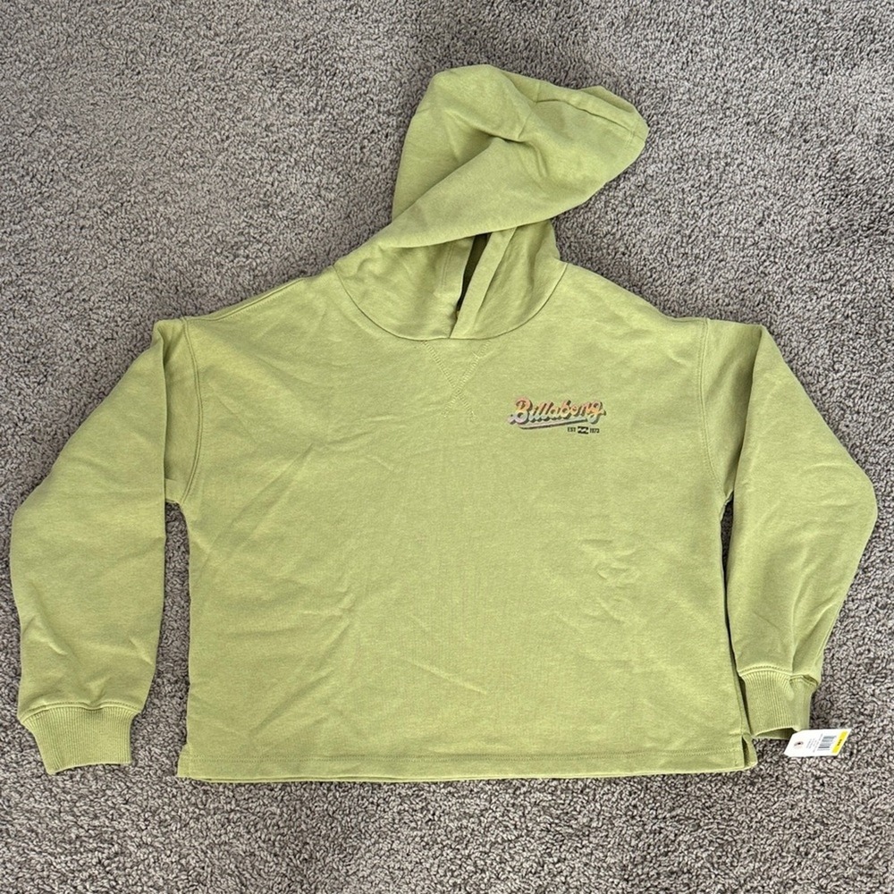 Billabong Girls Palm Script Sweatshirt Hoodie Lime Green Size‎ Medium